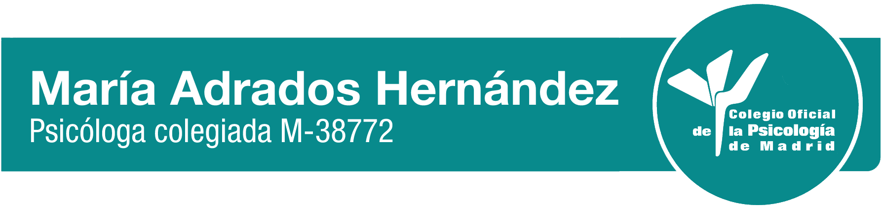 Colegiación COP Madrid — María Adrados Hernández, psicóloga sanitaria